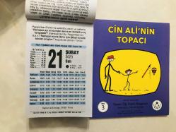 21 Şubat 2023 hediyelik orijinal Fazilet takvim yaprağı (Cin Ali kitabı hediyeli:)