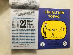 22 Şubat 2023 hediyelik orijinal Fazilet takvim yaprağı (Cin Ali kitabı hediyeli:)