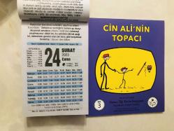 24 Şubat 2023 hediyelik orijinal Fazilet takvim yaprağı (Cin Ali kitabı hediyeli:)