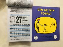 27 Şubat 2023 hediyelik orijinal Fazilet takvim yaprağı (Cin Ali kitabı hediyeli:)