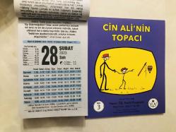 28 Şubat 2023 hediyelik orijinal Fazilet takvim yaprağı (Cin Ali kitabı hediyeli:)