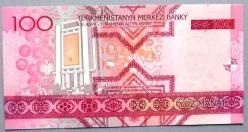 TÜRKMENİSTAN=2005  100 Manat  P-18  ÇİL'