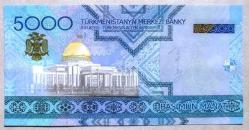 TÜRKMENİSTAN=2005  5000 Manat  P-21  ÇİL'