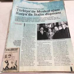 Efemera - Nazım hikmet'in sürgün yılları Türkiyede moskof ajanı rusya'da stalin düşmanı  haber sayfası 14 * 20 ebat - kitantik - kitaLog
