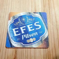 Antika - 4 Adet Efes Pilsen Bira Bardak Altlığı - Esaslı Bira ( Kullanılmamış ) - kitantik - kitaLog
