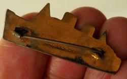 ESKİ DÖNEM İNGİLTEREDEN ALINMA GEMİ FİGÜRLÜ ELİZABETH İBARELİ ORİJİNAL MİNELİ YAKA ROZETİ RR2AA1 ÇOK ÇOK NADİRDİR