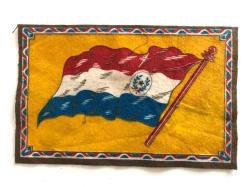 Paraguay - 1910'lar Tütün promosyonu, 14x21 kumaş bayrak