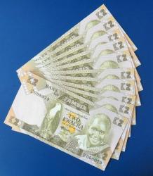 ZAMBİYA=1986  2 Kwacha P-24c UNC - ÇİL 10 Adet!
