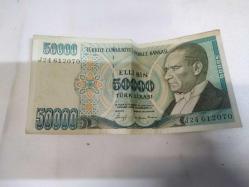 Efemera - 50000 Ellibin Elli bin Türk Lirası (kağıt) J24 - kitantik - kitaLog