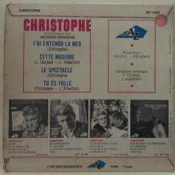 Christophe / J'ai Entendu La Mer - Cette Musique - Le Spectacle - Tu Es Folle / France 1966 / 45'lik EP / *pop*