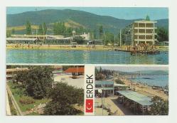 ÜÇ PARÇALI ERDEK P.T.T. KAMPI YAKIN DÖNEM KARTPOSTAL...