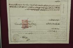 ÇERÇEVELİ ESKİ OSMANLI TAPU  (KİTAP RAF