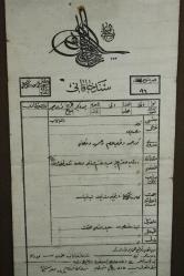 ÇERÇEVELİ ESKİ OSMANLI TAPU  (KİTAP RAF