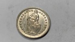 P39----MADENİ PARA-- 1969 İSVİÇRE 1/2 FRANK