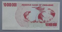 ZİMBABWE=2008 10000000 Dollars P-55  ÇİL'