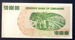 ZİMBABWE=2008 100000000 Dollars P-58   ÇİL'  5 Adet!