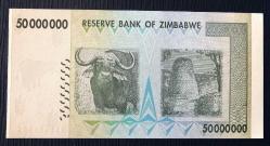 ZİMBABWE=2008 50000000 Dollars P-79   ÇİL'  5 Adet!