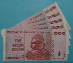ZİMBABWE=2008 5000000000 Dollars P-84   ÇİL'  5 Adet!