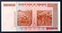ZİMBABWE=2008 5000000000 Dollars P-84   ÇİL'  5 Adet!