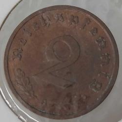 1939 ALMANYA REİCH NAZİ HİTLER DÖNEMİ BRONZ 2 PFENNİG ORİJİNAL PARASI ÇİL R1EE2 ÇOK ÇOK NADİRDİR