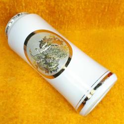 VINTAGE THE ART OF CHOKIN ALTIN VE GÜMÜŞ YALDIZ DEKORLU PORSELEN VAZO MADE IN JAPAN