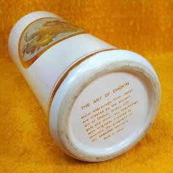 VINTAGE THE ART OF CHOKIN ALTIN VE GÜMÜŞ YALDIZ DEKORLU PORSELEN VAZO MADE IN JAPAN