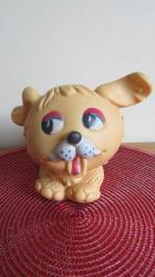 SOVYET RUSYA 1980'LERDEN ÇOK NADİR KAUÇUK (LASTİK) KÖPEK OYUNCAK FİGÜR 14 CM