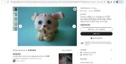 SOVYET RUSYA 1980'LERDEN ÇOK NADİR KAUÇUK (LASTİK) KÖPEK OYUNCAK FİGÜR 14 CM