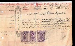 OSMANLICA SENET  MANAVZADE HÜSEYİN HAYDAR EFENDİ,ALİ HAYDAR 1929 TEŞRİN-İ EVVEL TÜRKİYE ZİRAAT BANKASI ABUVAF & BENHAIM
