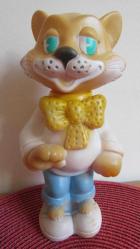 SOVYET RUSYA 1980'LERDEN ÇOK NADİR KAUÇUK (LASTİK) LEOPOLD KEDİ VİNTAGE BEBEK OYUNCAK FİGÜR 23.5 CM
