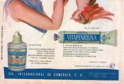 REKLAM PEPSİ COLA VE VİTAPENİCİLINA (PENİSİLİN)REKLAMI  İSPANYOLCA DERGİ. RRRR RESSAMI ALEXANDER