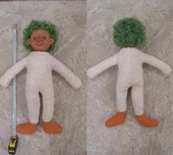 BATI ALMANYA GDR 1980'LERDEN ÇOK NADİR VİNTAGE KAUÇUK (LASTİK) YÜZLÜ PALYAÇO SİRK SOYTARISI OYUNCAK BEBEK BİBLO 46 CM
