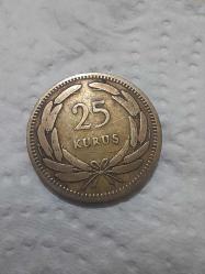 1955 PİRİNÇ 25 KURUŞ TEMİZ