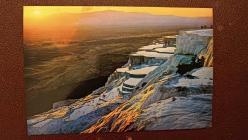 KARTPOSTAL - DENİZLİ , Pamukkale Travertenler Akşam üzeri