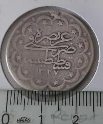 1327/7 GÜMÜŞ 10 KURUŞ OSMANLI V.MEHMET REŞAT DÖNEMİ ORİJİNAL OO2RR3 ÇOK TEMİZ PEK ÇIKMAZ