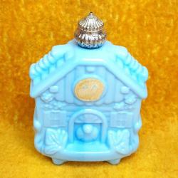 RETRO AVON FIELD FLOWERS KÜÇÜK EV FORMLU LİLA RENKLİ TAŞ OPAL BOŞ PARFÜM ŞİŞESİ