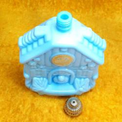 RETRO AVON FIELD FLOWERS KÜÇÜK EV FORMLU LİLA RENKLİ TAŞ OPAL BOŞ PARFÜM ŞİŞESİ