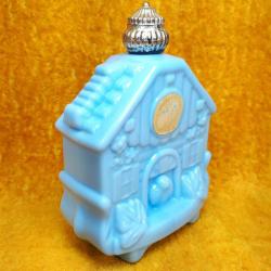 RETRO AVON FIELD FLOWERS KÜÇÜK EV FORMLU LİLA RENKLİ TAŞ OPAL BOŞ PARFÜM ŞİŞESİ