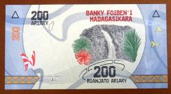 MADAGASKAR=2017  200 Ariary   P-98  ÇİL'   5 Adet!