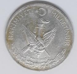 10 Lira Gümüş 1960 İhtilal Hatıra ÇÇT