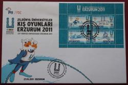 2011 25. Dünya Üniversiteler Kış Oyunları Erzurum 2011 Blok  FDC