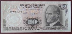 TÜRKİYE=1983  50 TL  P-188  UNC-ÇİL 6.Emisyon 2.Tertip