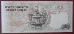 TÜRKİYE=1983  50 TL  P-188  UNC-ÇİL 6.Emisyon 2.Tertip