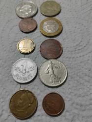 10 ADET KARIŞIK YABANCI MADENİ PARA LOTU P.5