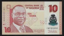 ** NİJERYA ( 10 * NAİRA ) 2011 * PLASTİK - ÇİL
