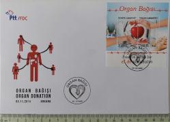 2014 ORGAN BAĞIŞI ANMA BLOĞU ORİJİNAL FDC Sİ T4 NADİR
