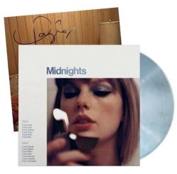TAYLOR SWIFT İMZALI MIDNIGHTS MOONSTONE BLUE EDITION PLAK LP 2022