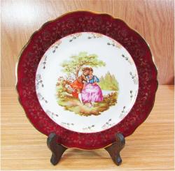 ViNTaGe LİMOGES PORSELEN FRaGoNaRD DeSeNLi DEKORATİF TABAK....