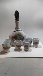 P46---VERMOUTH PORSELEN ŞİŞE VE ALTI BARDAK