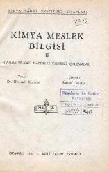 Kimya Meslek bilgisi II 